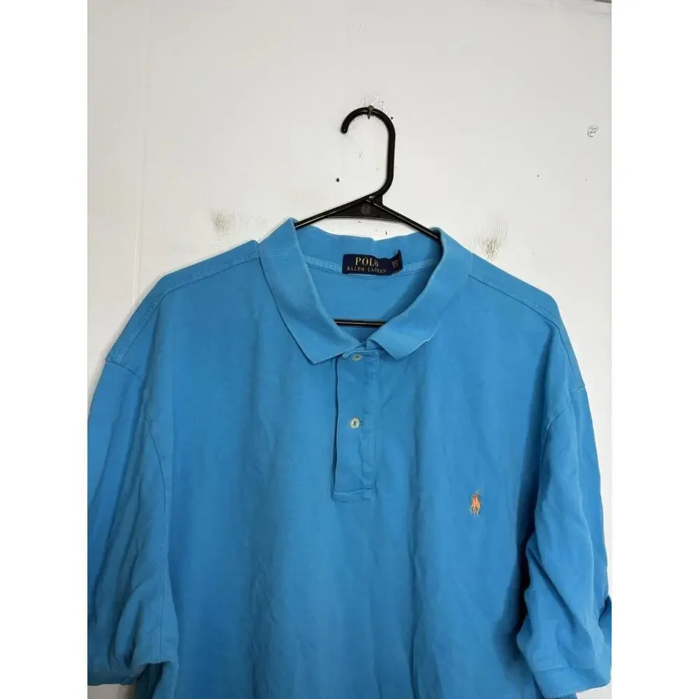 Polo Ralph Lauren Shirt Mens 3XB Cotton Polo Light Blue Pullover Country Club